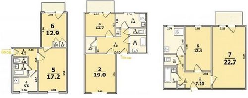 Планировка двухкомнатной квартиры в пятиэтажной Сталинке
