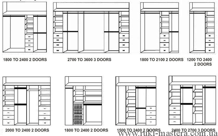 Схема шкафы купе фото